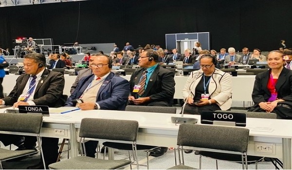 Tonga’s delegations to the COP25 meeting in Madrid, Spain.