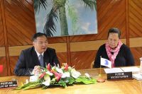 Forum Secretariat Secretary General Dame Meg Taylor and Chinese Ambassador to Fiji H.E. ZHANG Ping