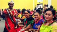 Miss Pacific Islands 2018-19, Ms Leoshina Mercy Kariha with some of the Miss Heilala contestants