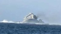 NZ Navy ship caught fire and sank off coast of Upolu