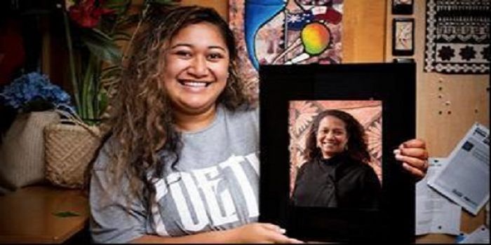 Inaugural Teresia Teaiwa Memorial Scholarship recipient, Alilia Tupou 