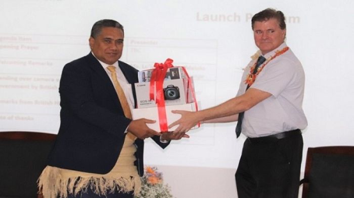 .E Mr. Paul Lawrence, Deputy British High Commissioner for Tonga and the CEO for MEIDECC Mr. Paula Ma’u