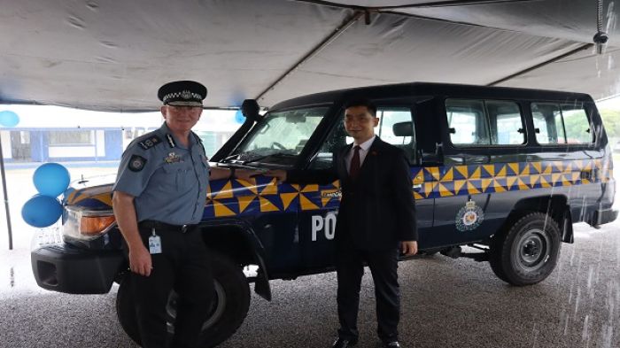 Chinese Embassy Gifted New Toyota Land Cruisers to Tonga Police