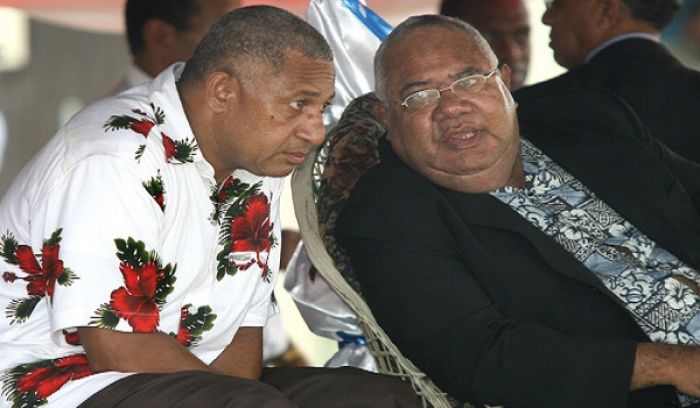 Ratu Joni Madraiwiwi (right) with Frank Bainimarama in 2006