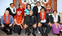 Front Row: Alan Wilson (CEO, Alliance Health Plus), Jenny Salesa (Labour MP, Manukau East), Dr Maika Kinahoi-Veikune (Public Health Physician), Rev. Kalolo Fihaki (Senior Advisor, (Ministry of Pacific Island Affairs), Lita Foliaki (ADHB Pacific Health Gain Manager). Back Row: Dr Viliami Puloka (Public Health Physician), Dr Linita Manu’atu (Senior Lecturer, Pasifika Education, AUT), Viviena Pole (Operations Manager, Alliance Health Plus), Dr Viliami Tutone (Renal Specialist, Middlemore Hospital), Vaiola Mone Ha’unga (Public Health Nurse &amp; Master SME Trainer).