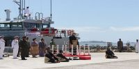 His Majesty Tupou VI on the Commission of Voea Late at Touliki Naval Basee