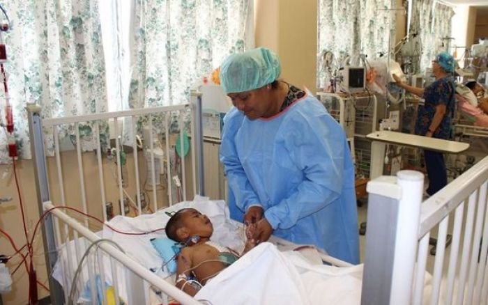 20-month-old Maile Ata&#039;Ata after his surgery performed by Open Heart International in Nuku&#039;alofa  (Photo: Supplied / Open Heart International)