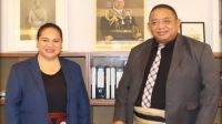 Mrs. Natalia Palu latu, WB Liaison Officer, Hon. Tatafu Moeaki, Minister of Finance, Governor of the WB, Tonga