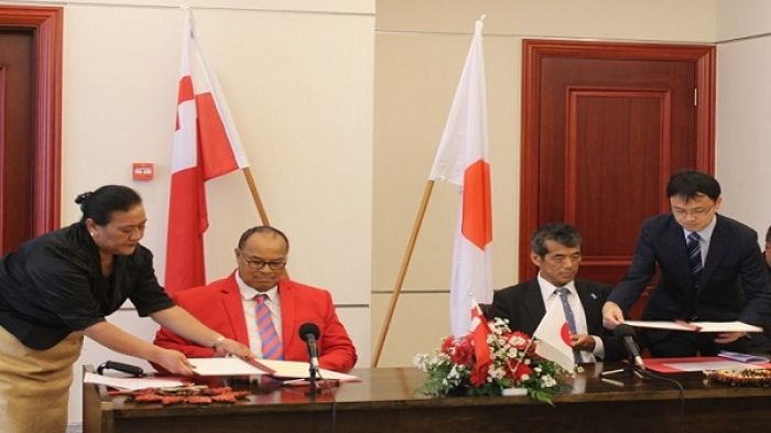 Agreement for additional grant to complete NEWS Project signed by Tonga and Japan