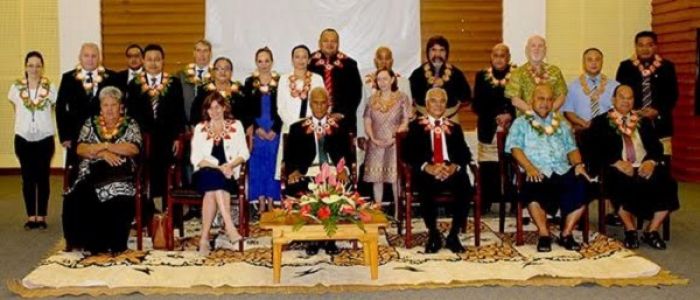 Hon. Prime Minister of Tonga with participants at the Pacific Small Island Developing States (PSIDS)-Kingdom of Sweden Ministerial Meeting, Fa’onelua Convention Centre, Nuku’alofa