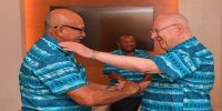 Israeli President Reuven Rivlin with the President of the Republic of Fiji Major-General (Rtd) Jioji Konrote