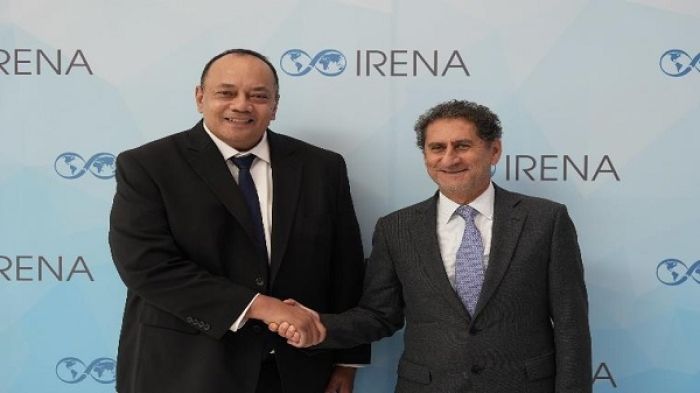 Prime Minister of Tonga Hon. Hu&#039;akavameiliku and Director General of IRENA Mr. Francesco La Camera