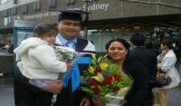 &#039;Etuate Cocker and family graduating from University Technology Sydney. (Photo: Etuate Cocker Facebook Page)