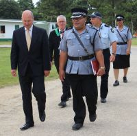 President of Australia&#039;s Senate with the Acting Police Commisioner &#039;Unga Fa&#039;aoa.