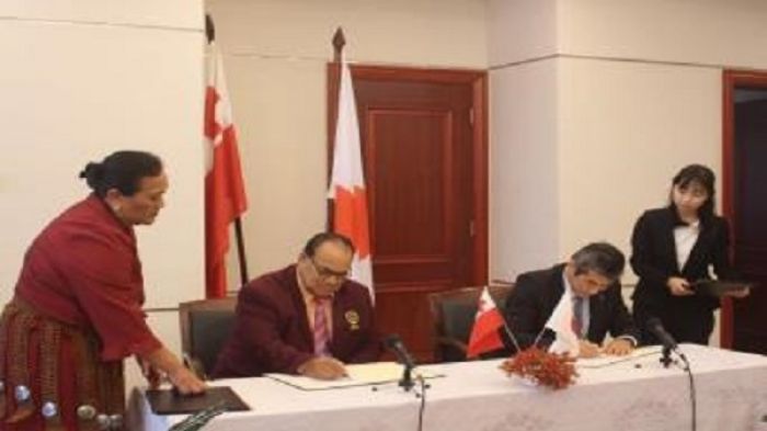 Exchange Note signing under Japan Non-Project Grant Assistance between Tonga and Japan