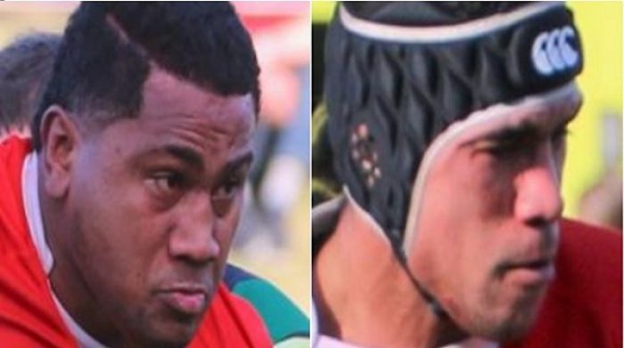 Petelo Pouhila (22) and Juris Harvard Fale (24)