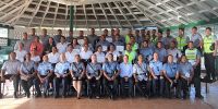 Police Commissioner Stephen Caldwell with latest members of Tonga Police to complete the Tonga Police Leadership Training known as the Accountability, Authority and Responsibility (AAR) training.