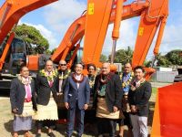 H.E YUKIO NUMATA WITH LORD MA&#039;AFU WITH STAFFS OF THE MINISTRY OF LANDS AND NATURAL RESOURCES 