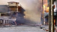 The aftermath of riots in downtown Nuku&#039;alofa in 2006