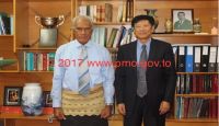 Hon. &#039;Akilisi Pohiva Pime Minister of Tonga with PRC&#039;s Ambassador H.E Huang Huaguang. Photo: Prime Minister&#039;s Office