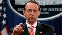 Former deputy attorney general Rod Rosenstein is first coup ringleader called to testify. He is accused of wanting to wear a recording device to entrap President Trump in a lie to frame the president. He also denies knowing the details in two false FISA applications to spy on Trump to which he affixed his signatures twice. Another coup ringleader member, Andrew McCabe and FBI director assistant called Rosenstein&#039;s testimony a lie. (Photo by Getty Images)