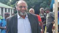 Former Vanuatu prime minister Charlot Salwai outside the Supreme Court ahead of his conviction for perjury