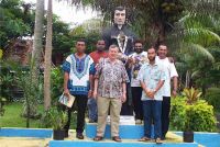 Statue of Saint Peter Chanel at the Pacific Regional Seminary