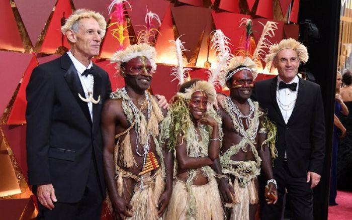 Nominees for Best Foreign Language Film Tanna arrive on the red carpet for the 89th Oscars. Nominees for Best Foreign Language Film Tanna arrive on the red carpet for the 89th Oscars. Photo: AFP