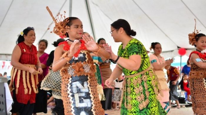 Tongan community in Fiji celebrates at the groundbreaking ceremony of the new Apitonga multipurpose hall in Suva 